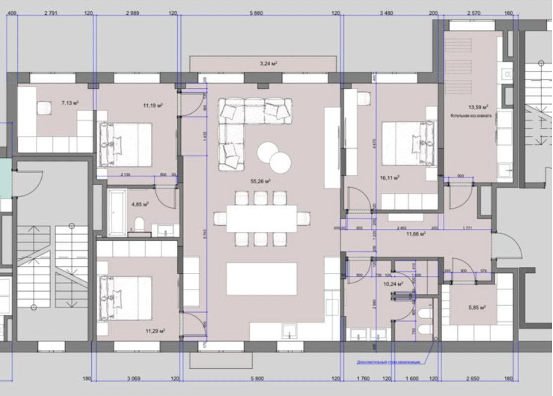 4-комнатная 161 м2 в ЖК undefined корпус null этаж 3
