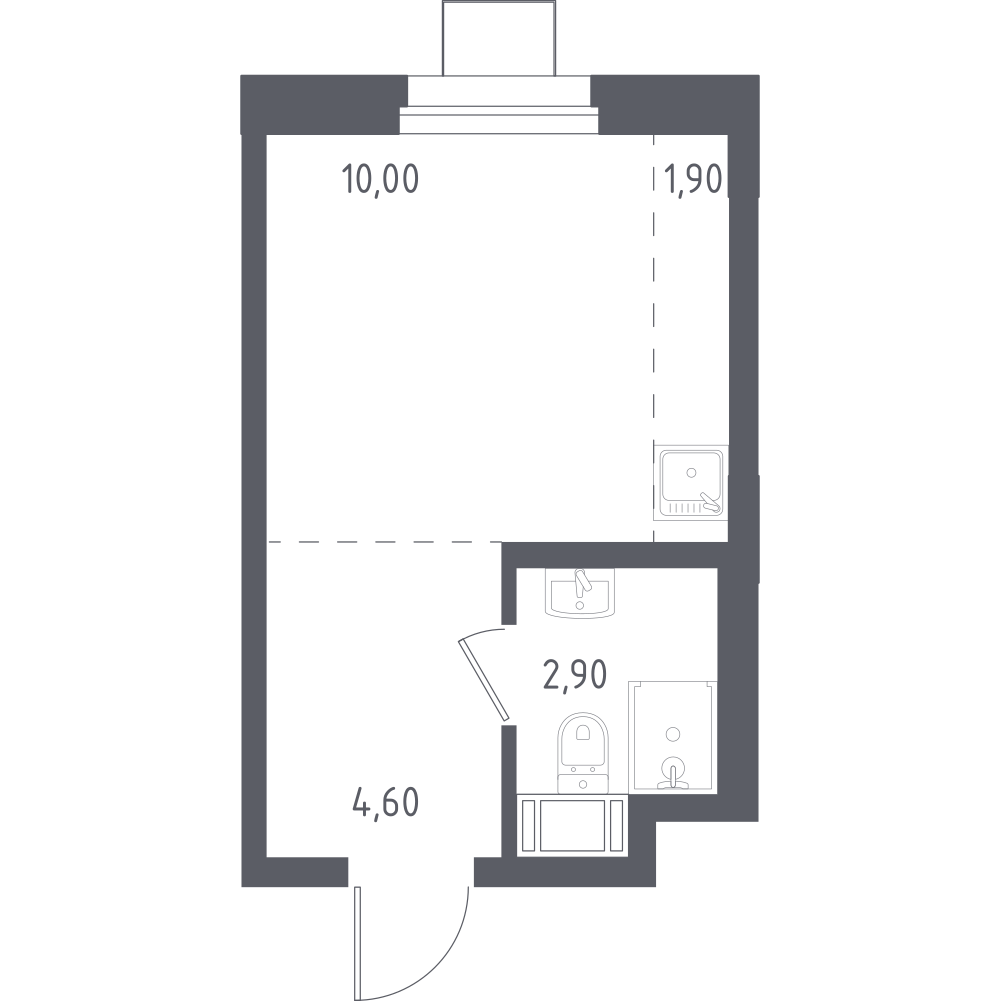 Студия 19 м2 в ЖК Люберцы корпус null этаж 17
