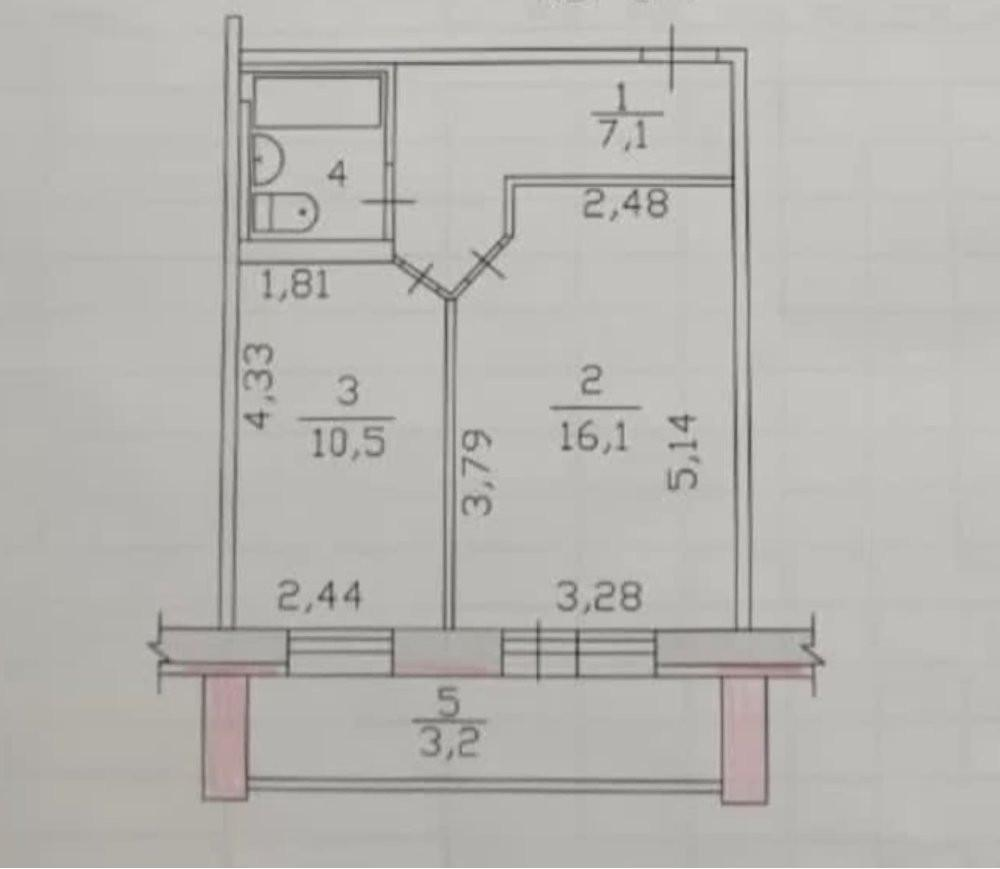 1-комнатная 40 м2 в ЖК undefined корпус null этаж 10