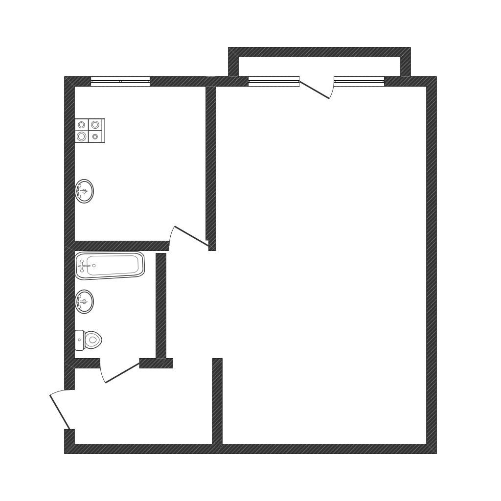 1-комнатная 30.1 м2 в ЖК undefined корпус null этаж 4
