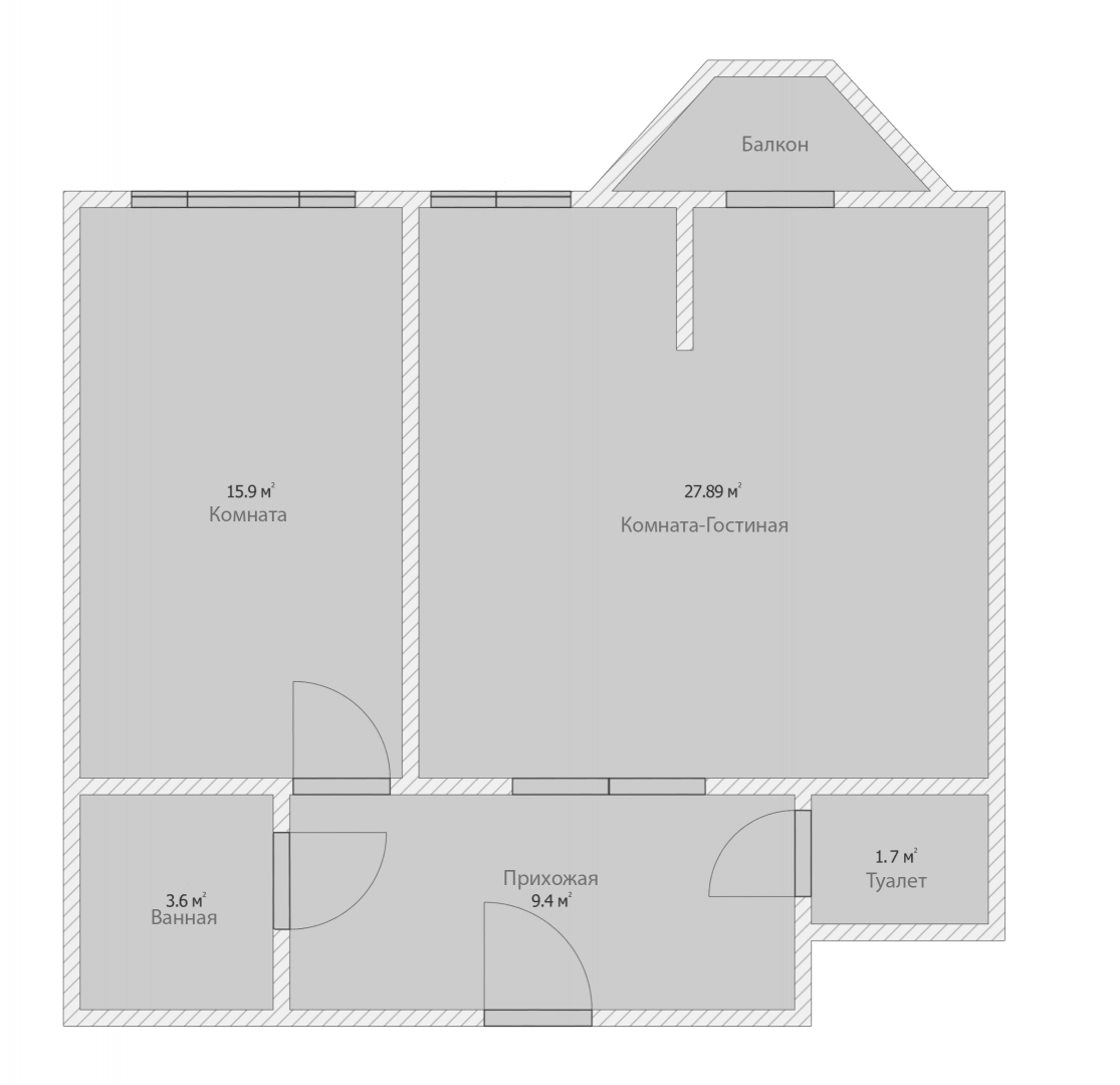 2-комнатная 66.6 м2 в ЖК undefined корпус null этаж 11