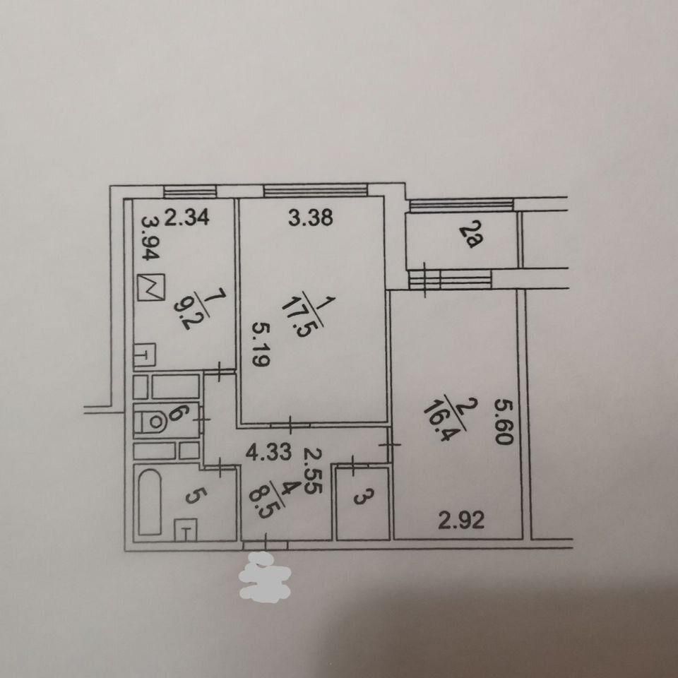 2-комнатная 58 м2 в ЖК undefined корпус null этаж 13