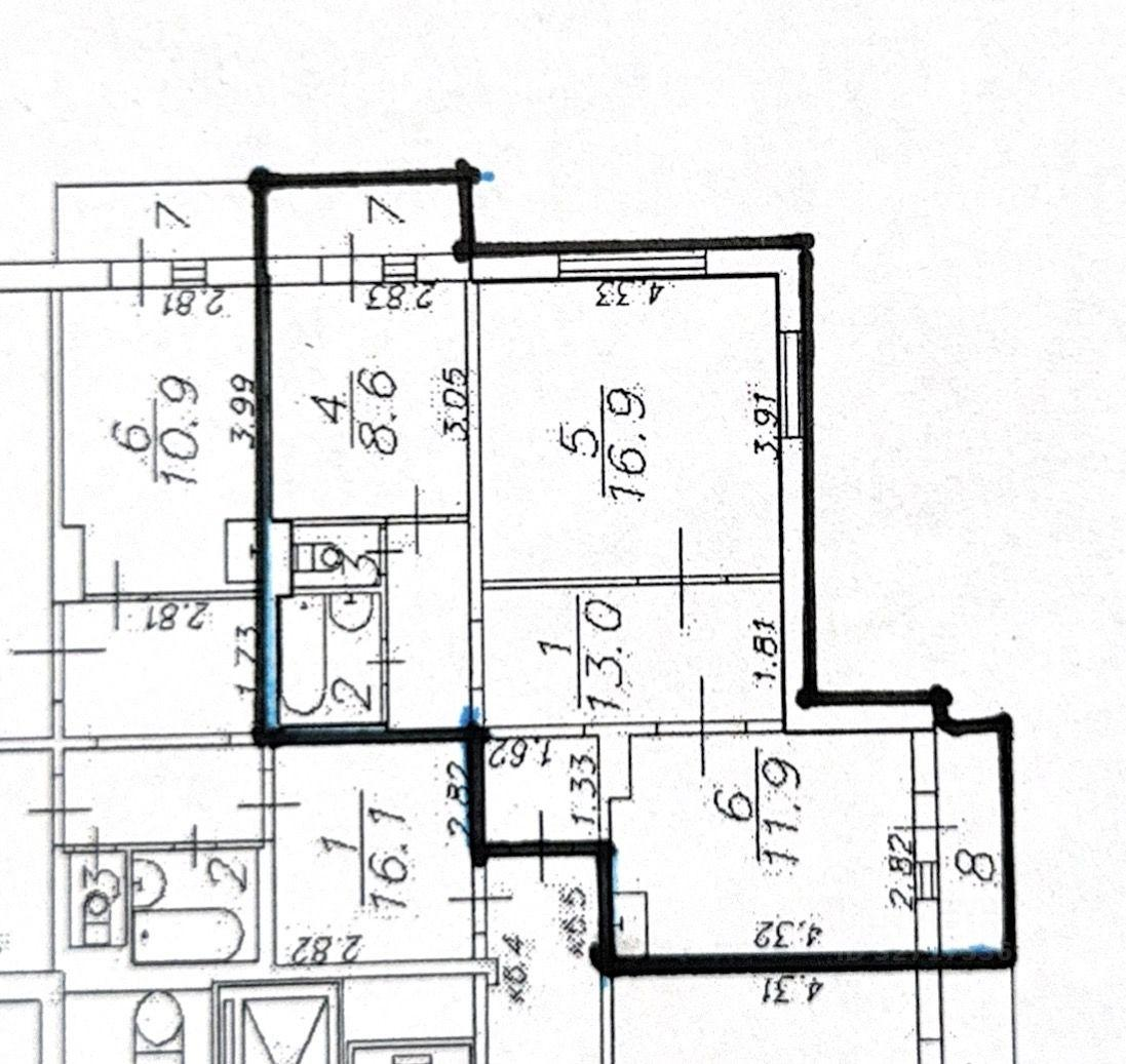 2-комнатная 54 м2 в ЖК undefined корпус null этаж 5