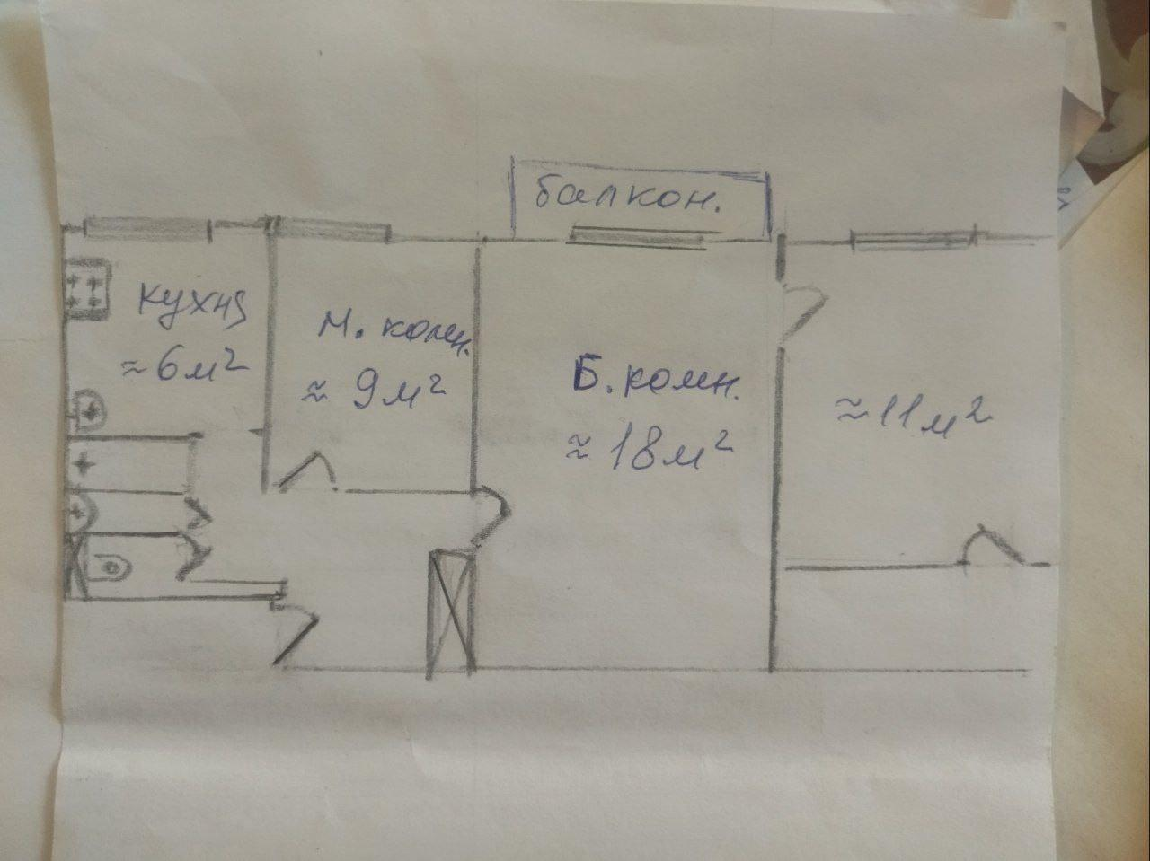 3-комнатная 55.5 м2 в ЖК undefined корпус null этаж 5