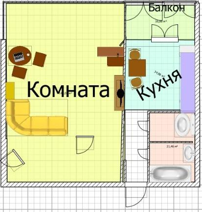 1-комнатная 40.4 м2 в ЖК undefined корпус null этаж 10