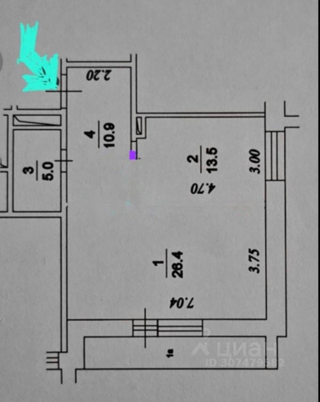 Студия 59 м2 в ЖК undefined корпус null этаж 13