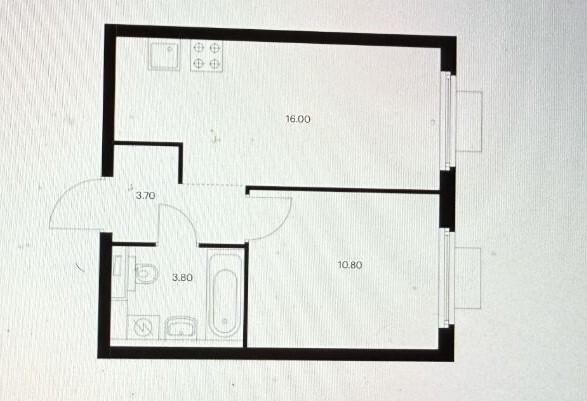 Студия 34.3 м2 в ЖК undefined корпус null этаж 8