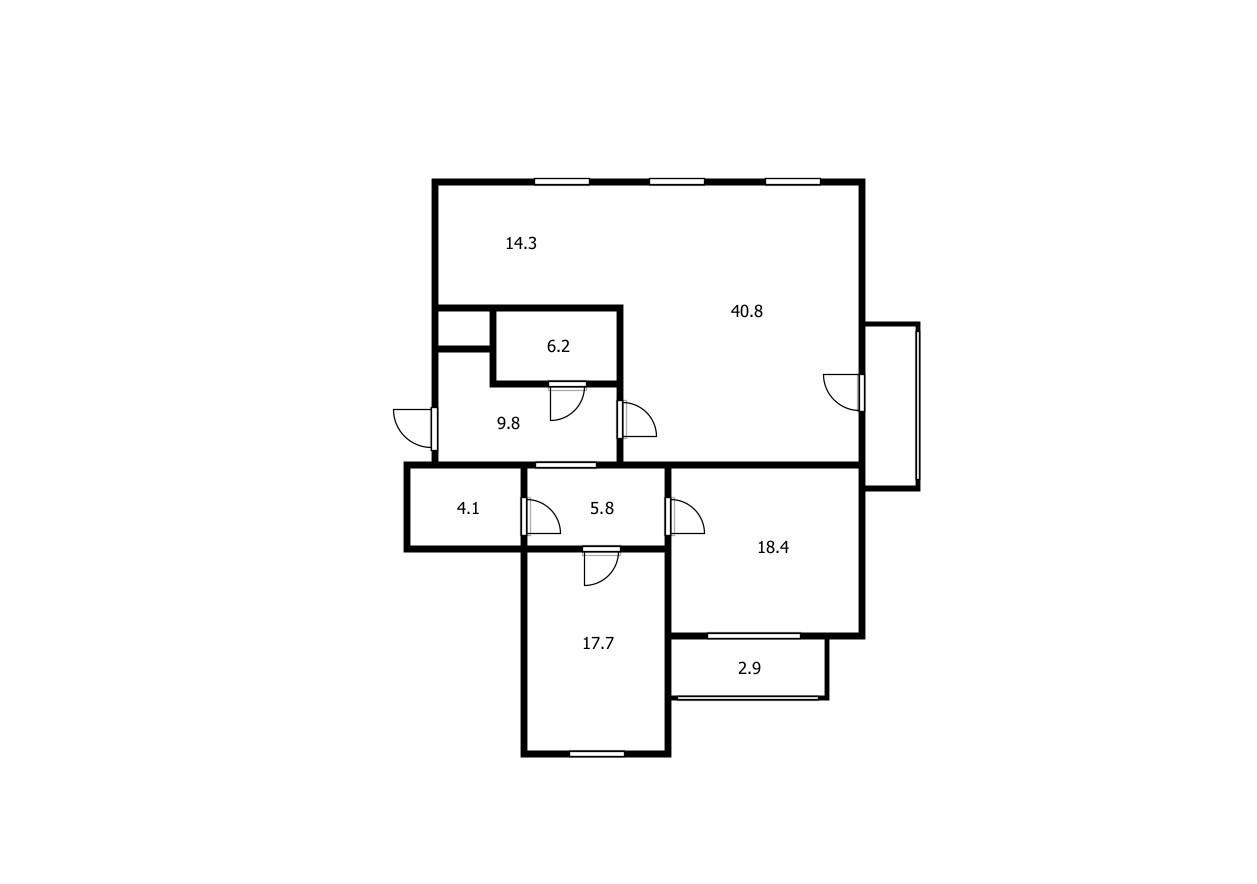 3-комнатная 120 м2 в ЖК undefined корпус null этаж 4