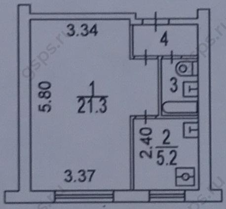 1-комнатная 31.4 м2 в ЖК undefined корпус null этаж 2