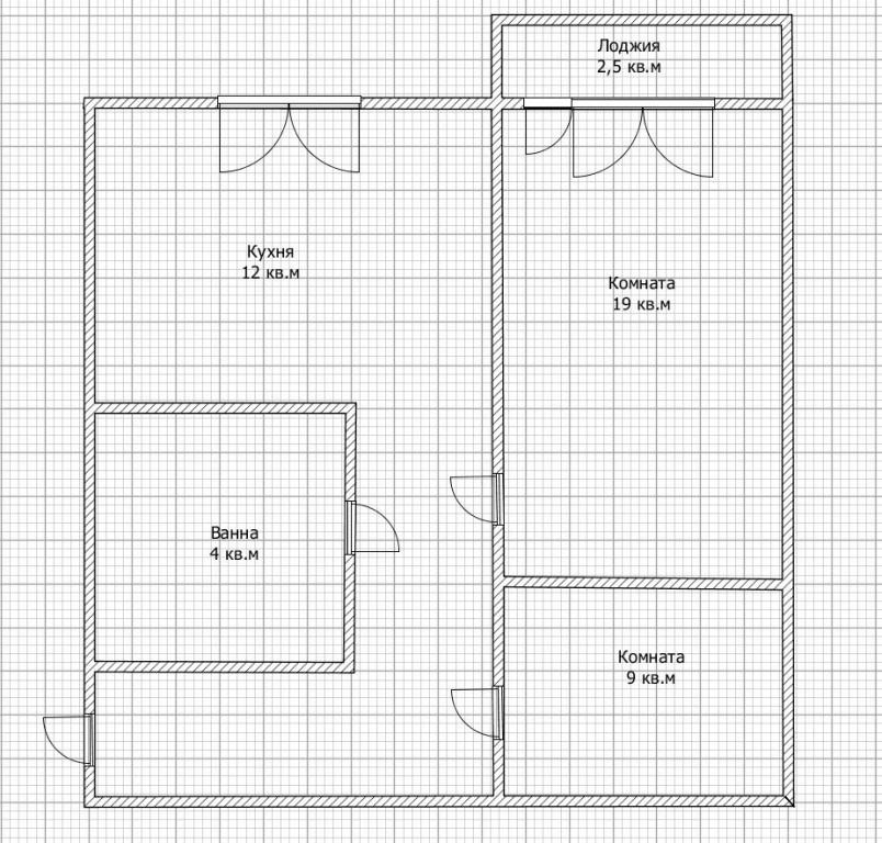 2-комнатная 50 м2 в ЖК undefined корпус null этаж 2