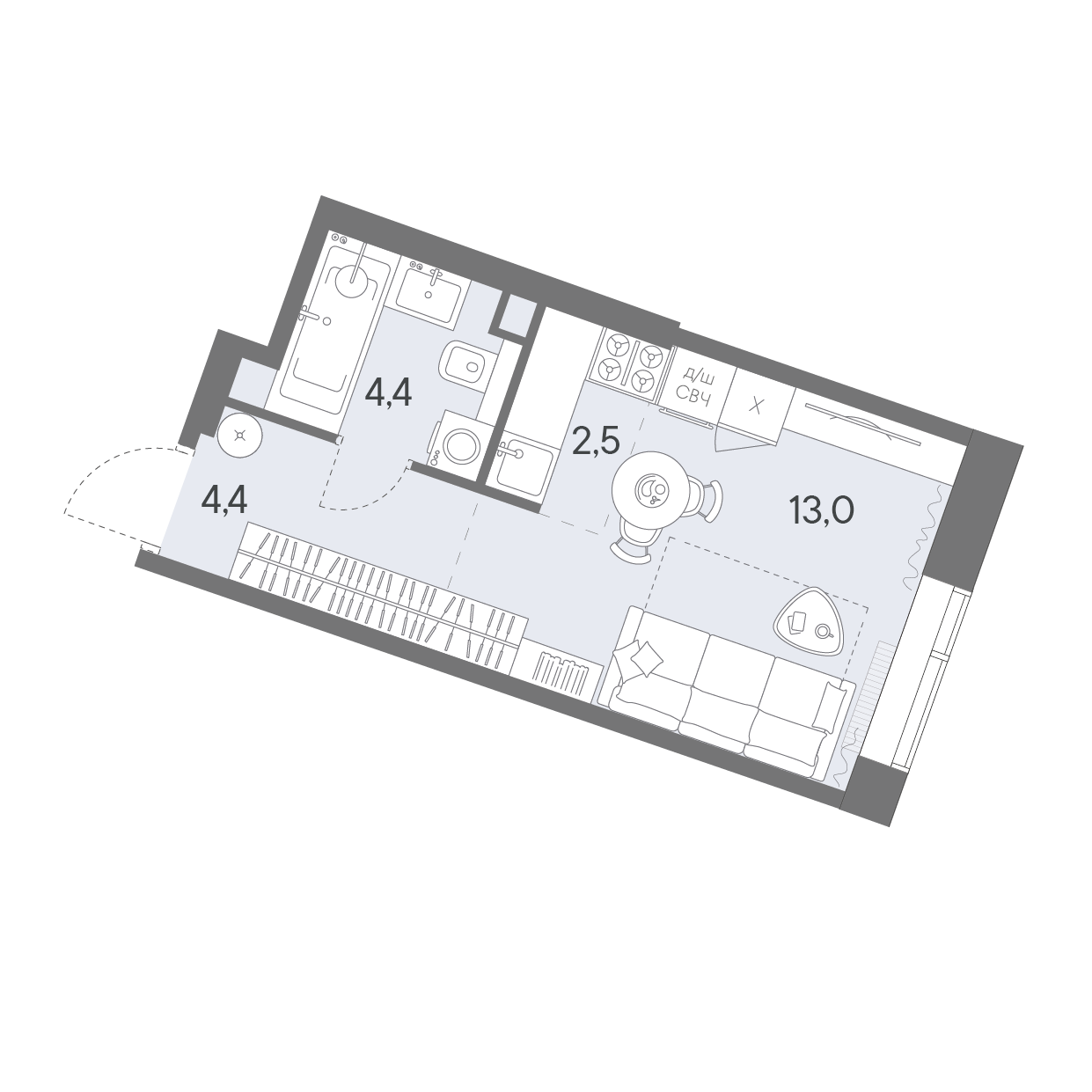 Студия 24 м2 в ЖК Родина Переделкино корпус null этаж 9