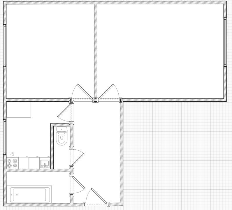 2-комнатная 44.4 м2 в ЖК undefined корпус null этаж 1