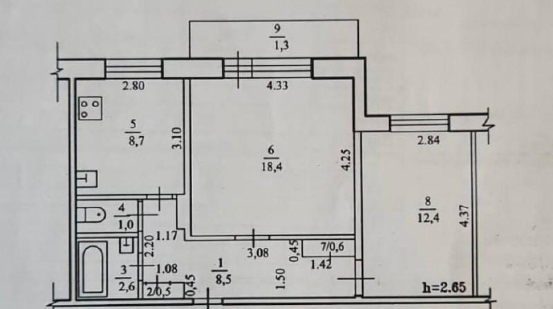 2-комнатная 53.1 м2 в ЖК undefined корпус null этаж 8
