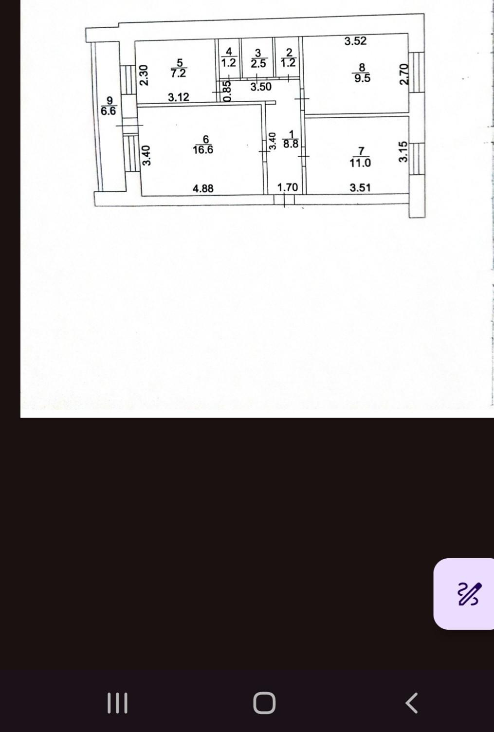 3-комнатная 58 м2 в ЖК undefined корпус null этаж 3
