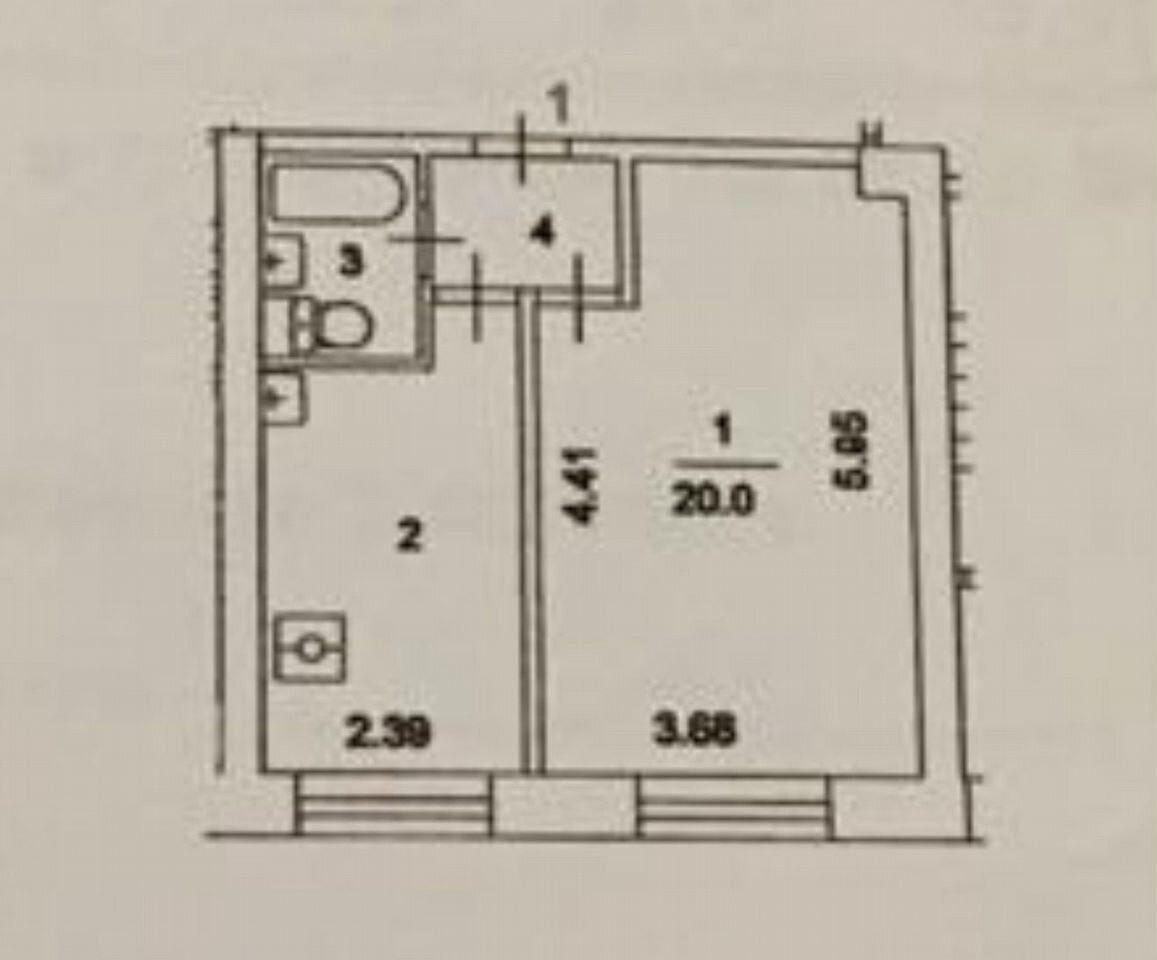 1-комнатная 35.3 м2 в ЖК undefined корпус null этаж 1