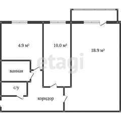 2-комнатная 49.4 м2 в ЖК undefined корпус null этаж 4