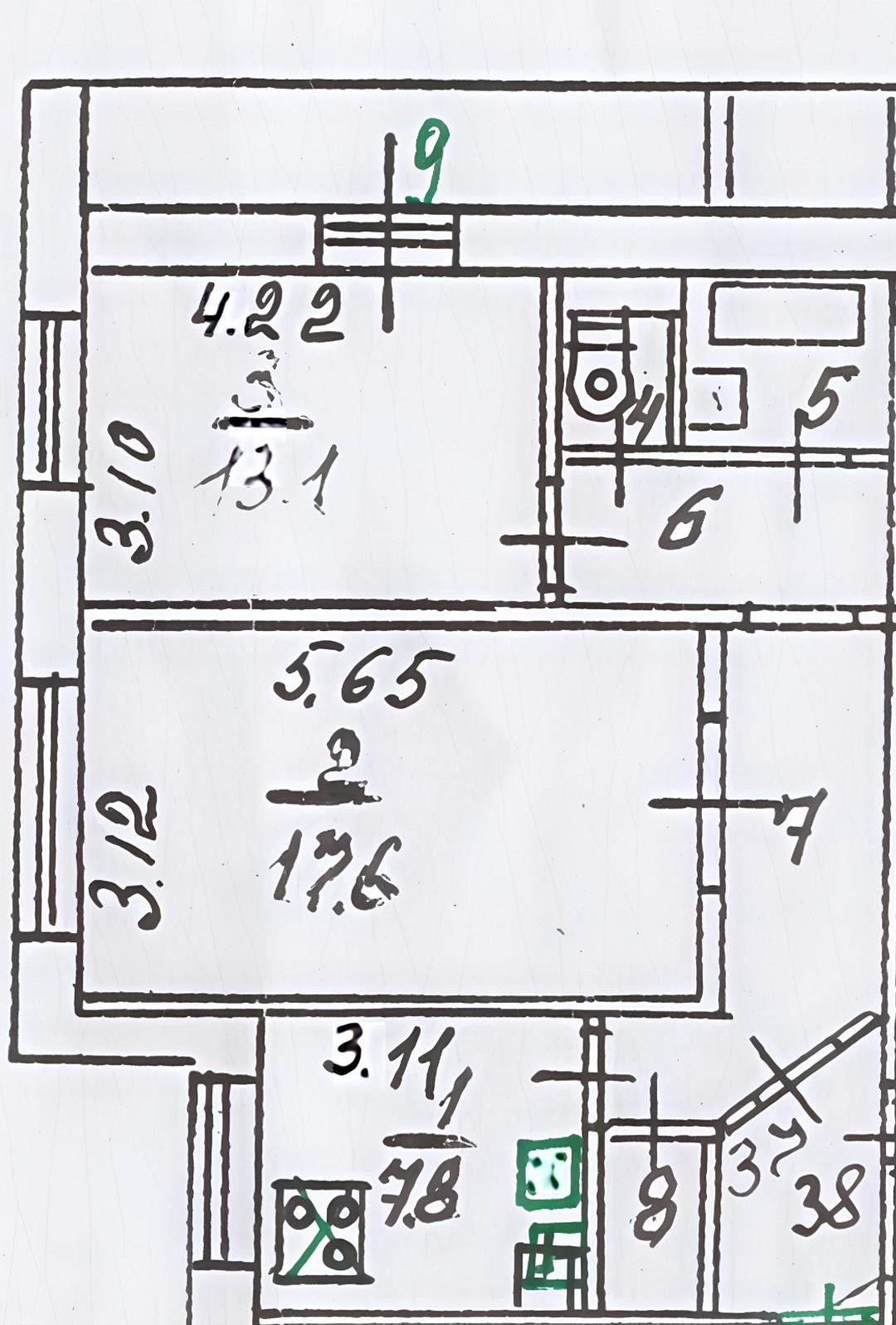 2-комнатная 53.1 м2 в ЖК undefined корпус null этаж 10