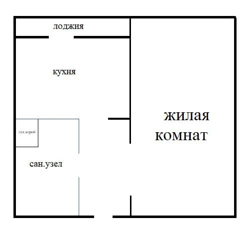 1-комнатная 40.5 м2 в ЖК undefined корпус null этаж 7