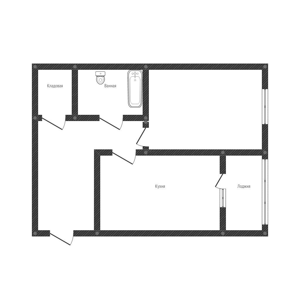 1-комнатная 46.3 м2 в ЖК undefined корпус null этаж 14