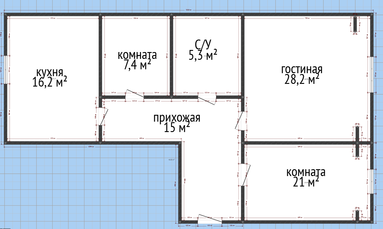 3-комнатная 93 м2 в ЖК undefined корпус null этаж 1