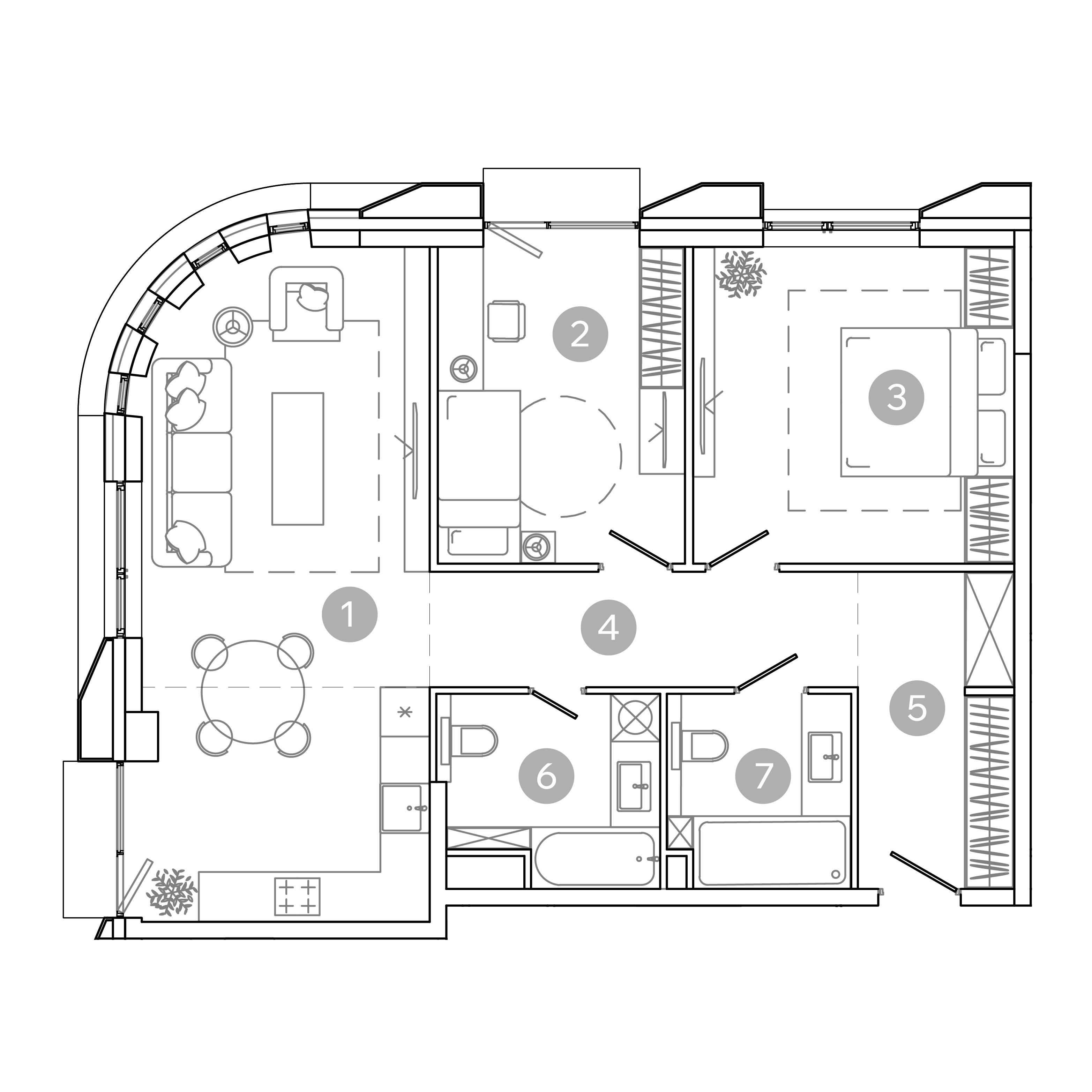 3-комнатная 78 м2 в ЖК УНО.Соколиная гора корпус null этаж 6