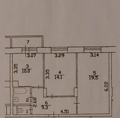 2-комнатная 57.1 м2 в ЖК undefined корпус null этаж 1