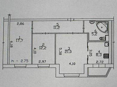 3-комнатная 75.6 м2 в ЖК undefined корпус null этаж 1