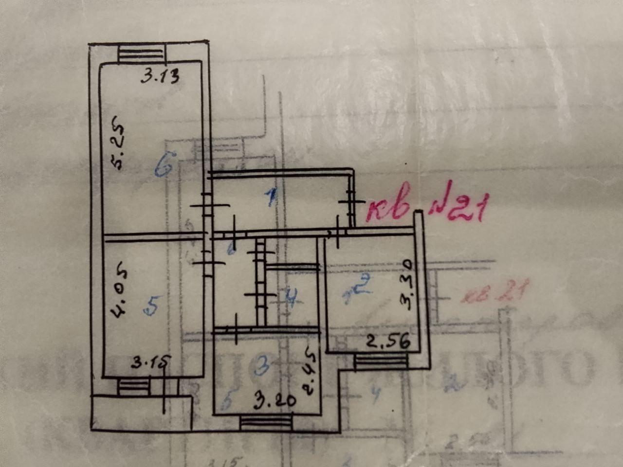 3-комнатная 60.1 м2 в ЖК undefined корпус null этаж 6
