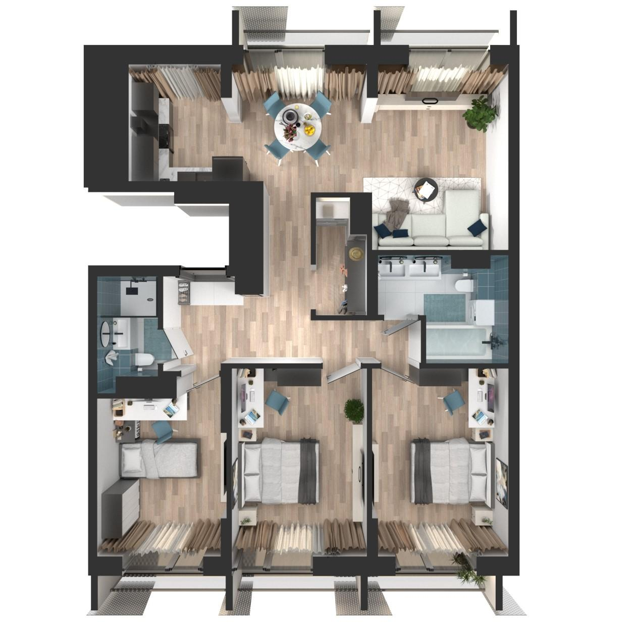 Студия 85 м2 в ЖК Мой Ритм корпус null этаж 9