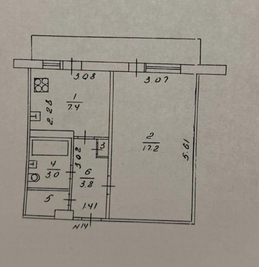 1-комнатная 32.9 м2 в ЖК undefined корпус null этаж 5