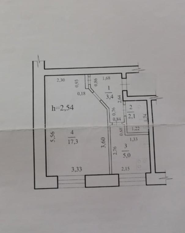 1-комнатная 27.8 м2 в ЖК undefined корпус null этаж 3