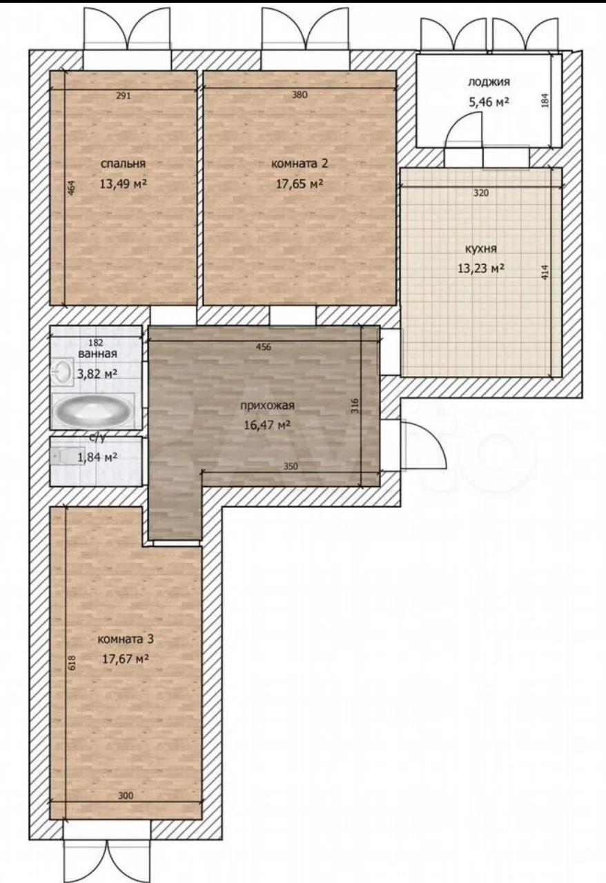 Студия 13.5 м2 в ЖК undefined корпус null этаж 2