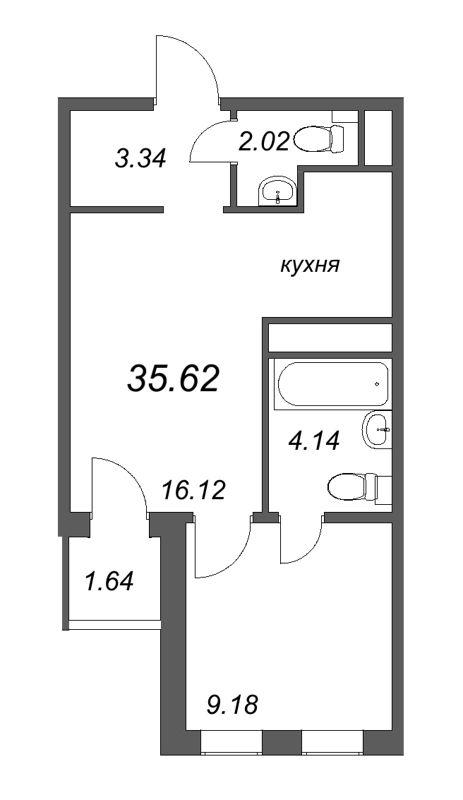 Студия 35 м2 в ЖК AEROCITY Club корпус null этаж 11
