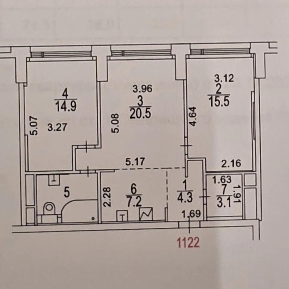 2-комнатная 71.3 м2 в ЖК undefined корпус null этаж 31
