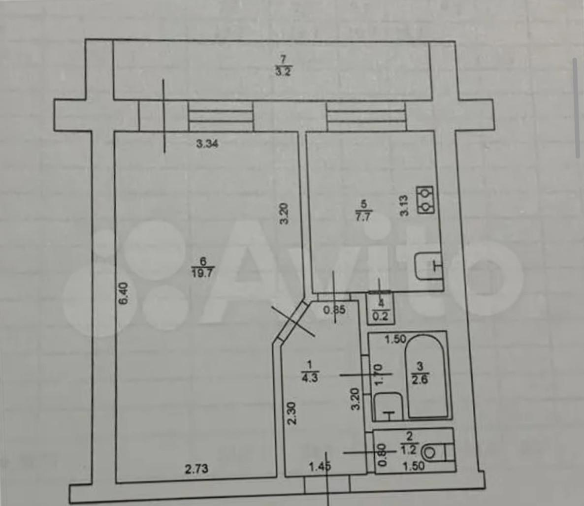 1-комнатная 39.2 м2 в ЖК undefined корпус null этаж 11