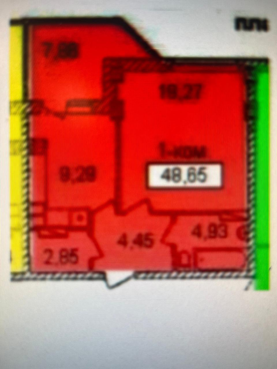 1-комнатная 49 м2 в ЖК undefined корпус null этаж 12