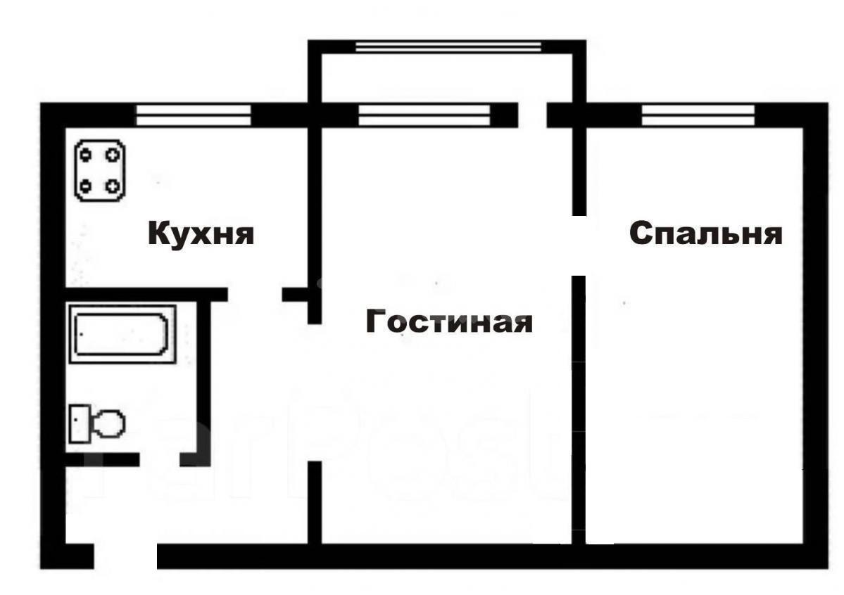 2-комнатная 45.7 м2 в ЖК undefined корпус null этаж 4