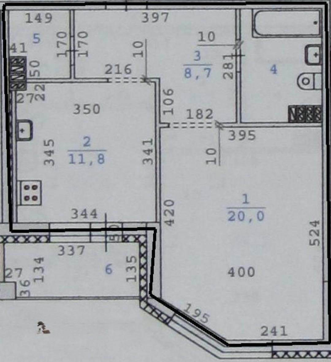 1-комнатная 48.3 м2 в ЖК undefined корпус null этаж 4
