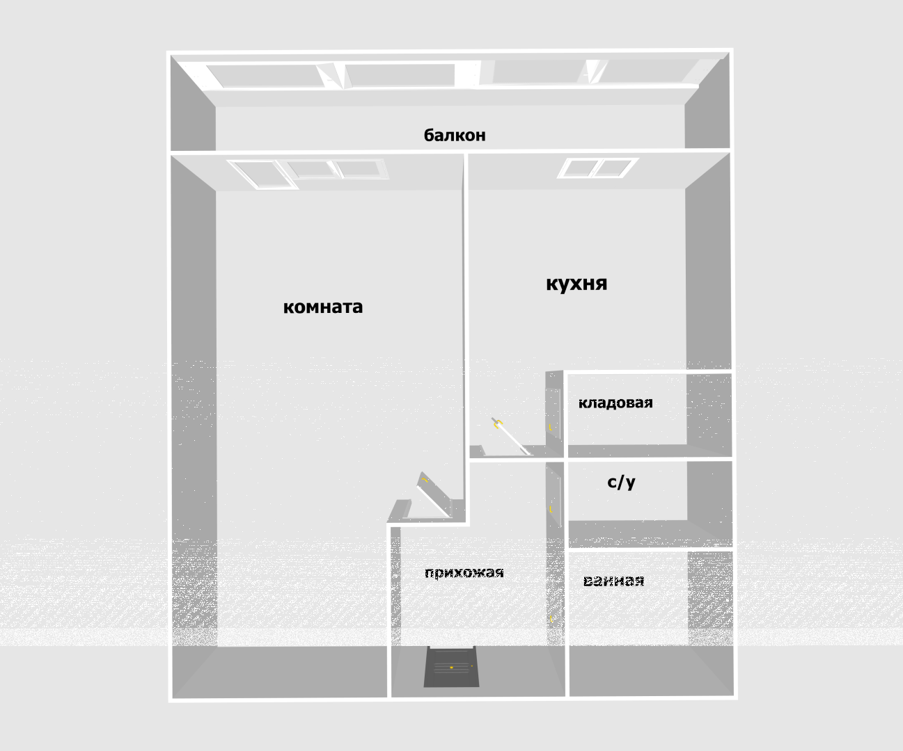 1-комнатная 34.8 м2 в ЖК undefined корпус null этаж 9
