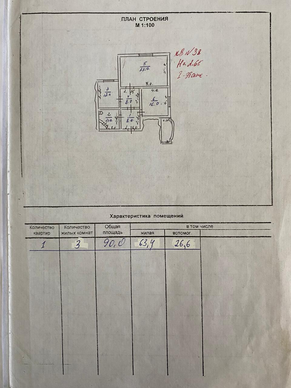 2-комнатная 55.4 м2 в ЖК undefined корпус null этаж 1