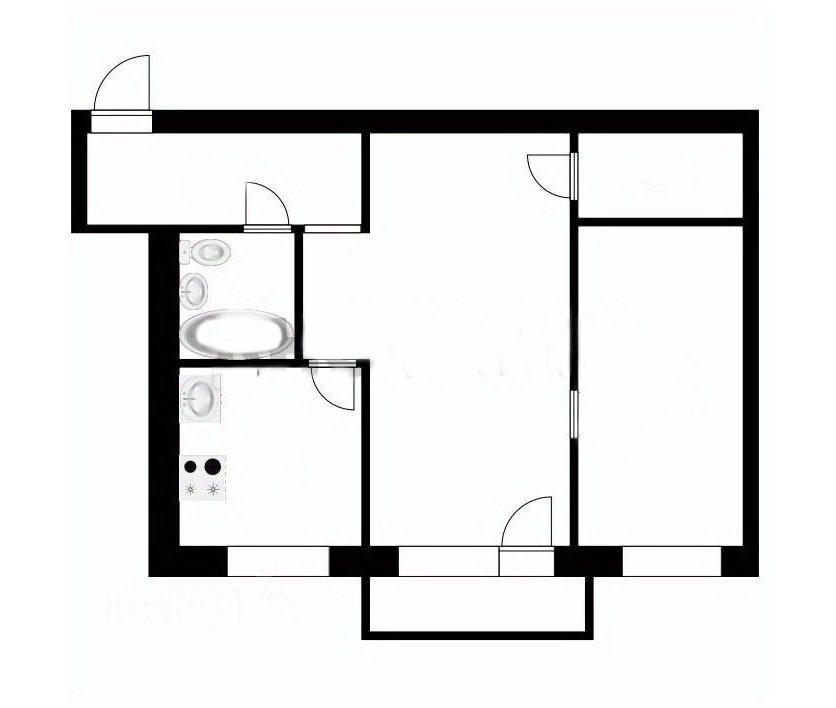 2-комнатная 42 м2 в ЖК undefined корпус null этаж 2