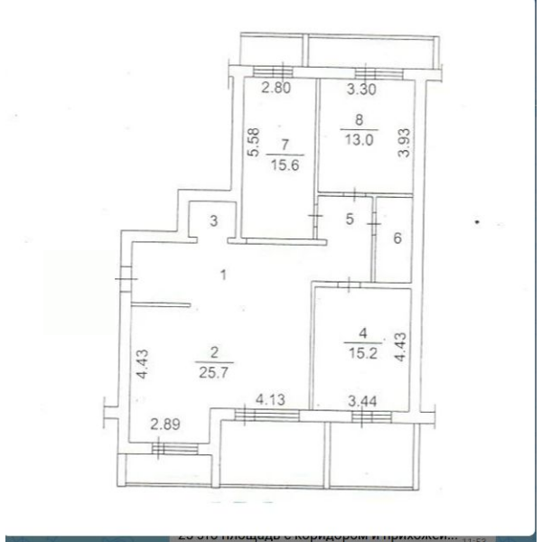 3-комнатная 93.9 м2 в ЖК undefined корпус null этаж 1