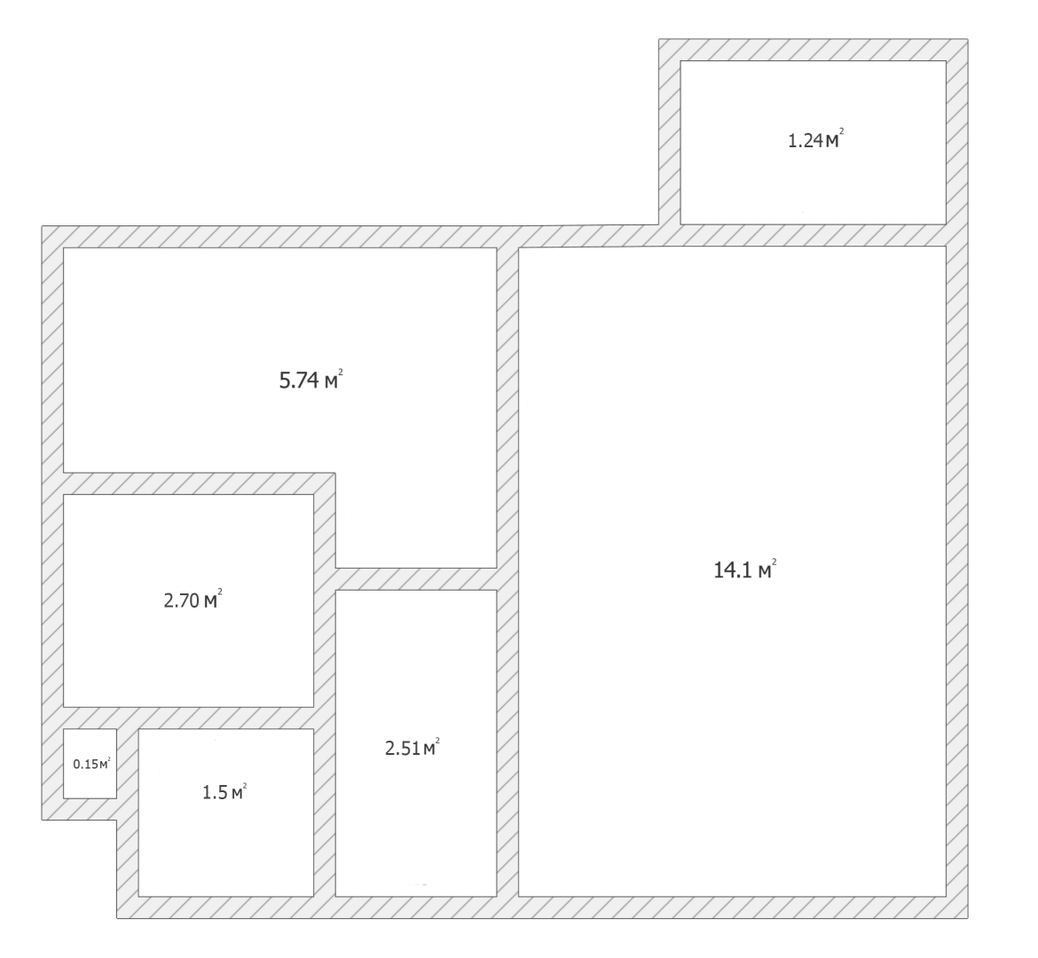 1-комнатная 27 м2 в ЖК undefined корпус null этаж 5