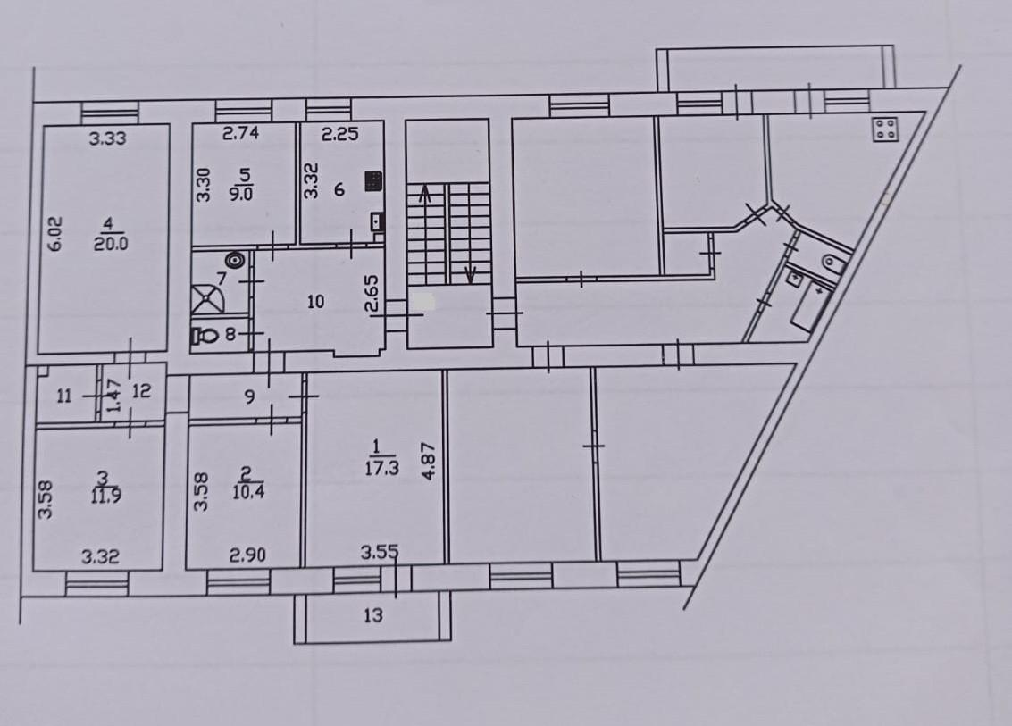 5-комнатная 97.2 м2 в ЖК undefined корпус null этаж 5