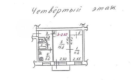 2-комнатная 43.3 м2 в ЖК undefined корпус null этаж 4