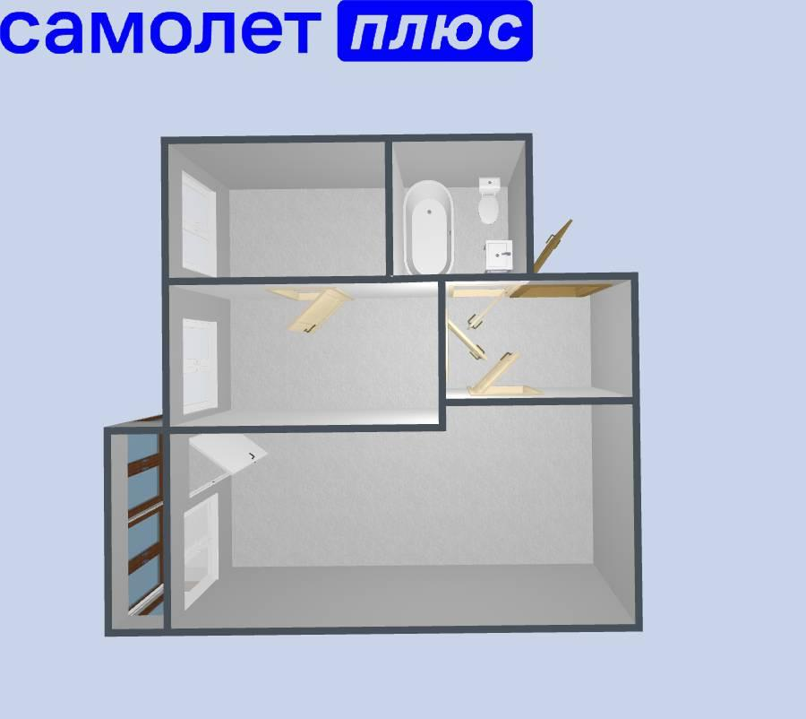 2-комнатная 40.7 м2 в ЖК undefined корпус null этаж 5