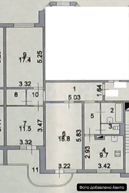 3-комнатная 76 м2 в ЖК undefined корпус null этаж 11