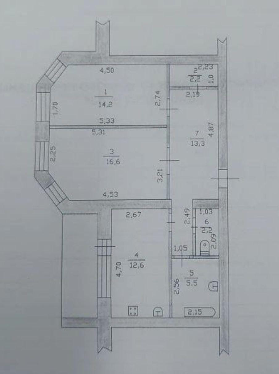 2-комнатная 69.1 м2 в ЖК undefined корпус null этаж 2