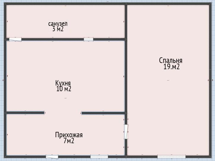 1-комнатная 39 м2 в ЖК undefined корпус null этаж 1