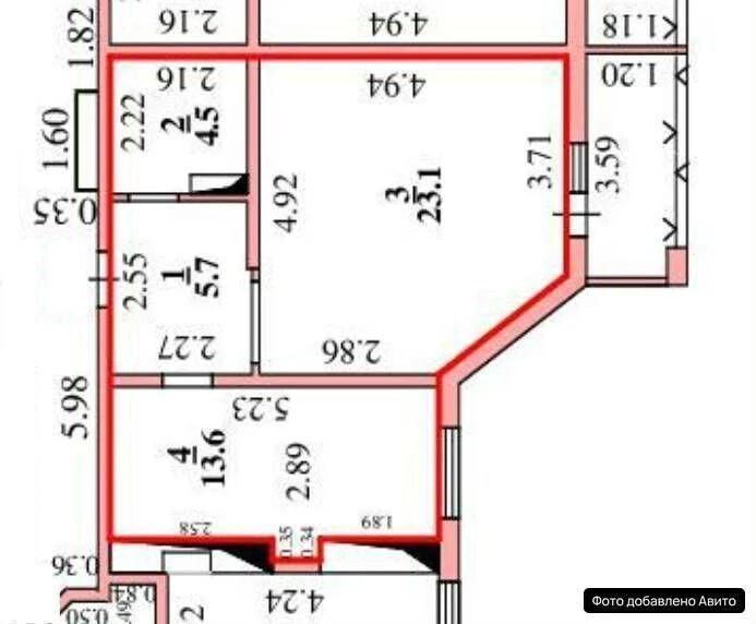 2-комнатная 52 м2 в ЖК undefined корпус null этаж 13